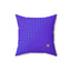 Bold Pop Art Character Square Pillow — Colorful Purple Decorative Throw Pillow