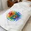 Color Your Day Velveteen Plush Blanket — Rainbow Motivational Throw