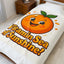 Velveteen Plush Blanket — "Vitamin Sea of Sunshine" Cute Orange Plush Throw